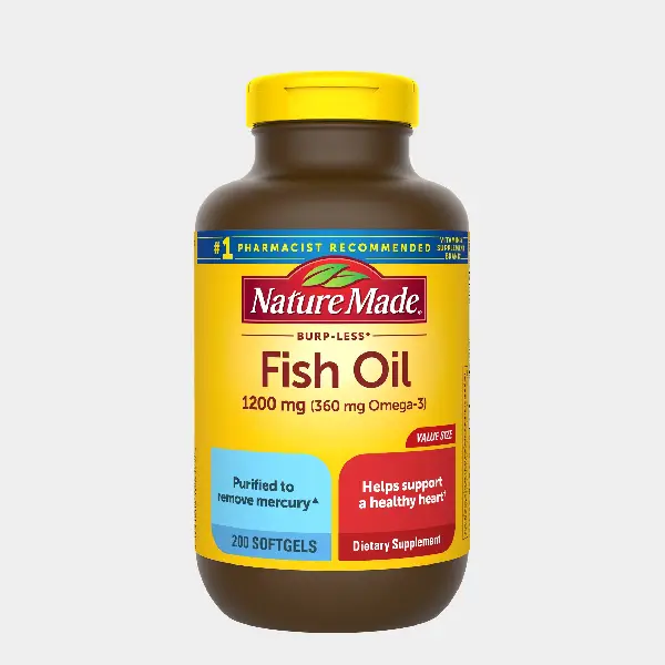 Burp-Less Fish Oil 1200 mg Softgels